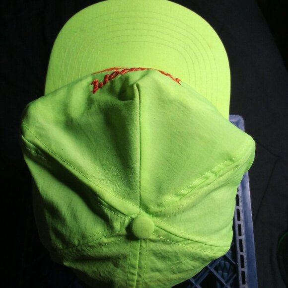 Vintage 90s Newport Logo Neon Snap Back Hat - Picture 5 of 7